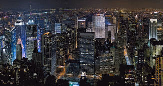 midtown manhattan by night