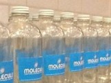 molecules water bottles